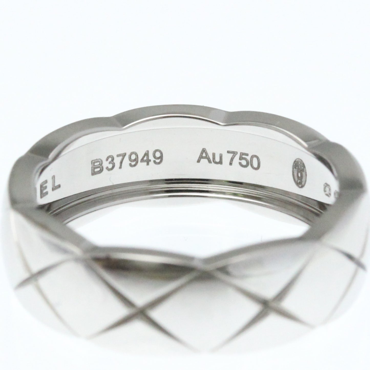 Chanel Coco Crush Ring Medium Size White Gold (18K) Fashion No Stone Band Ring Silver