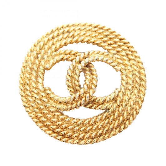 CHANEL Coco Mark Brooch Accessory GP (Gold Plated) Women's Gold