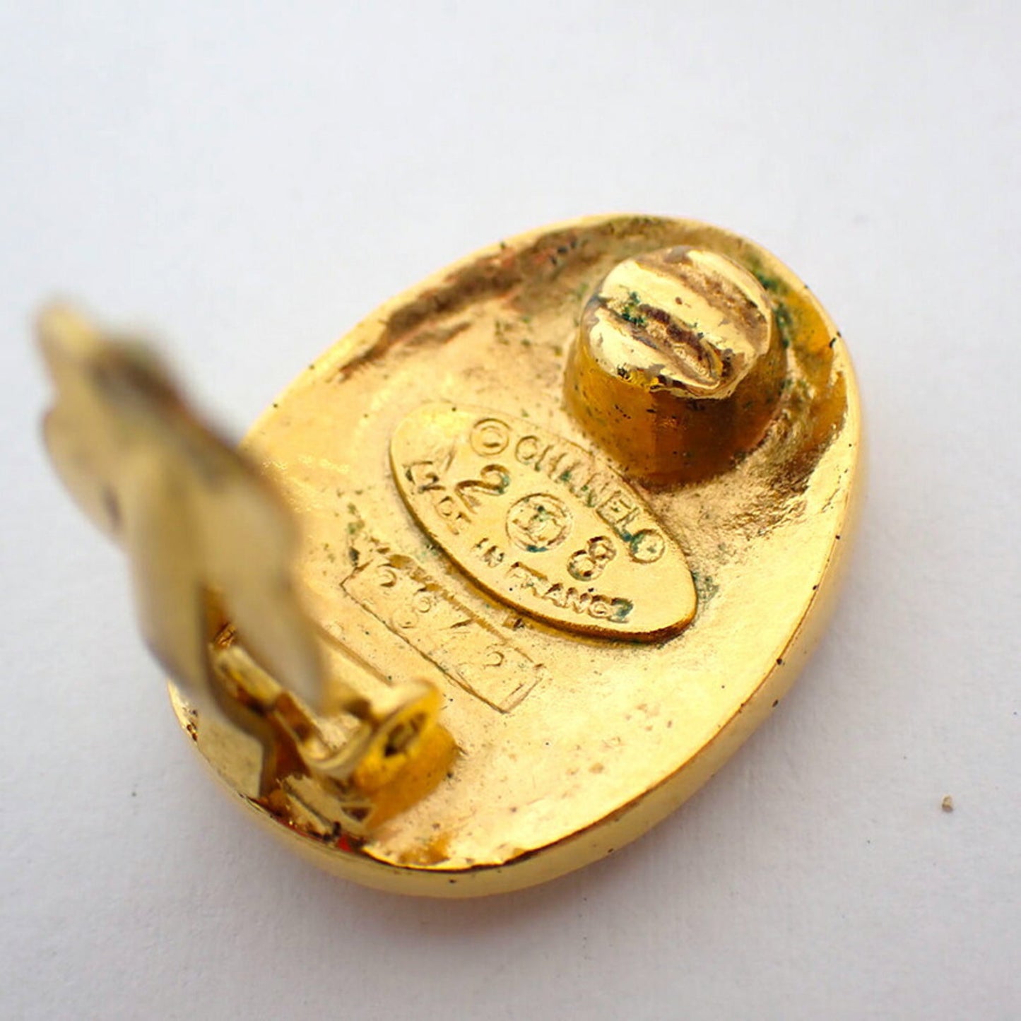 CHANEL Gold Coco Mark Earrings