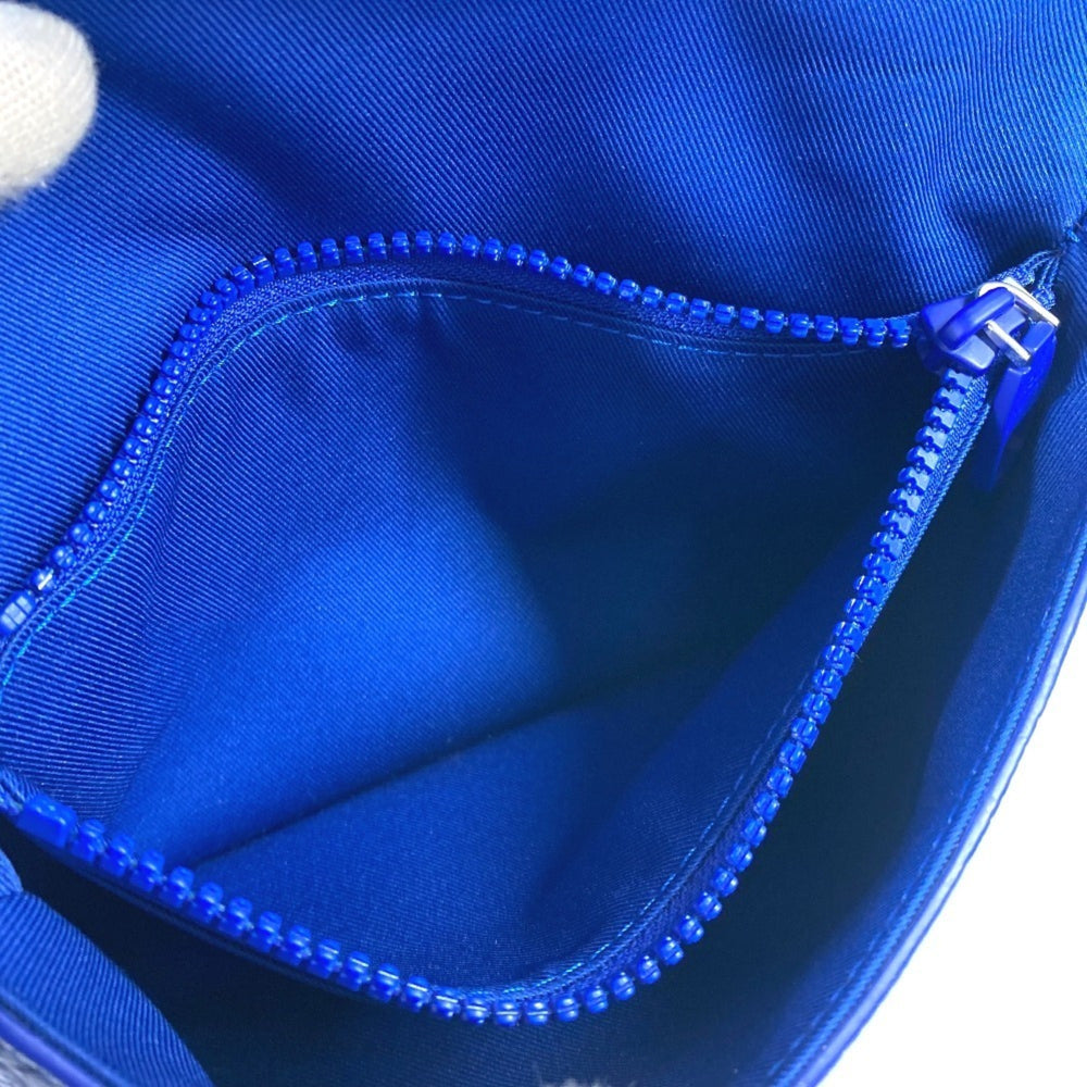 LOUIS VUITTON M58486 Monogram Taurillon S Rock Sling Bag, Belt Cross Shoulder Body Leather, Men's, Women's, Blue — Like New
