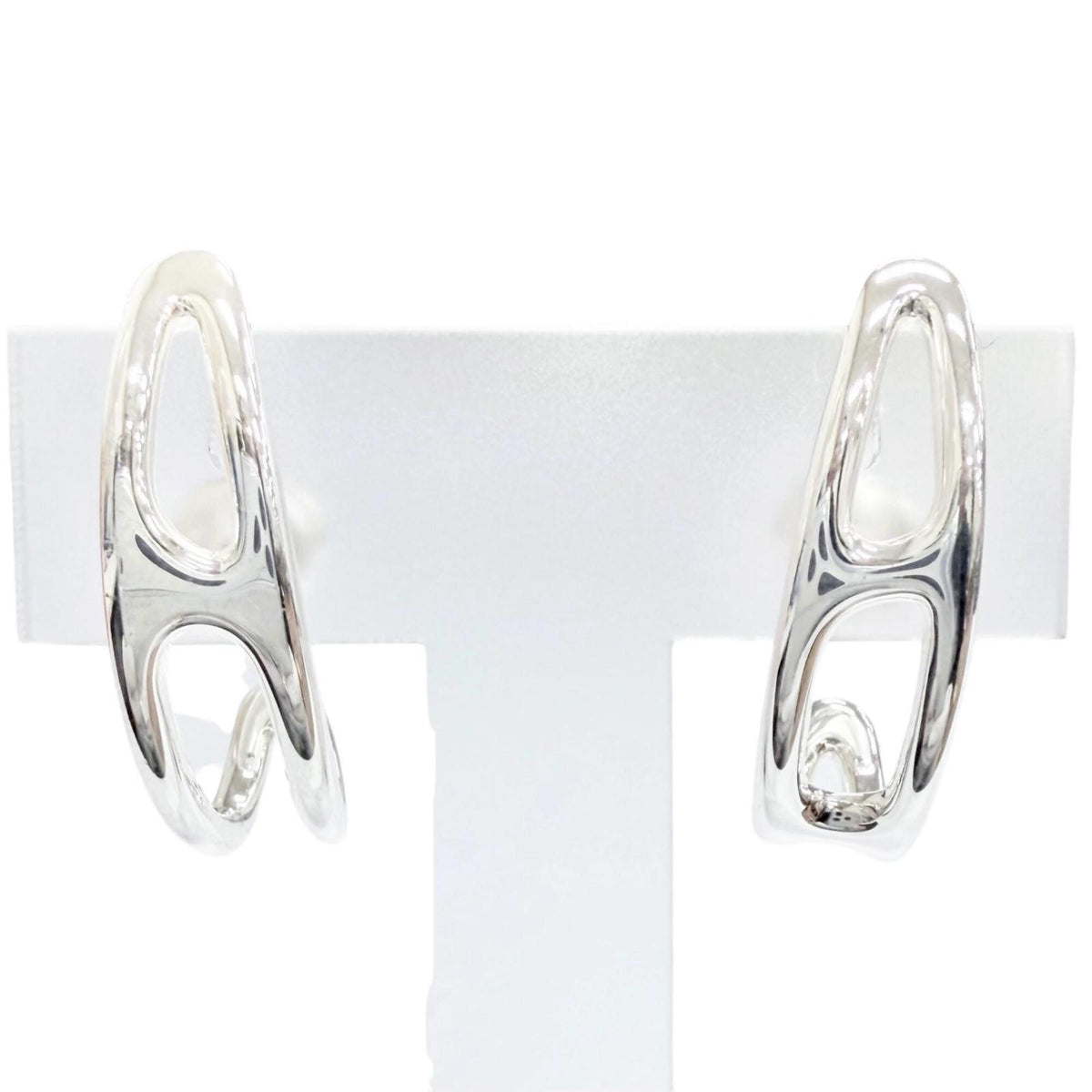 HERMES Chaine d'Ancre Punk Earrings, Pair, 925 Sterling Silver, Made in France, Weight 10.27g, Women's, Comes with Box, Highly Recommended! — Like New