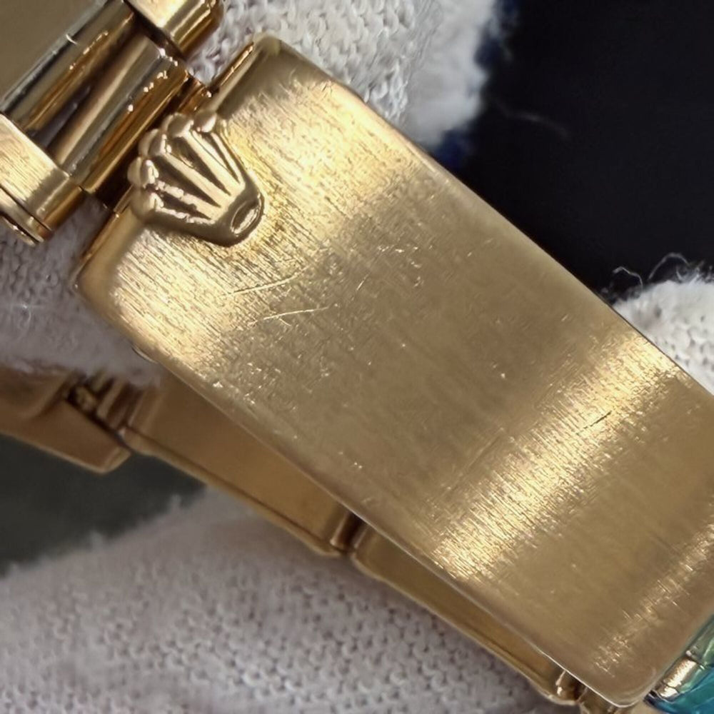 ROLEX Oyster Perpetual 11P Diamond 67198G Women's Watch 18K Yellow Gold 40582 — Good