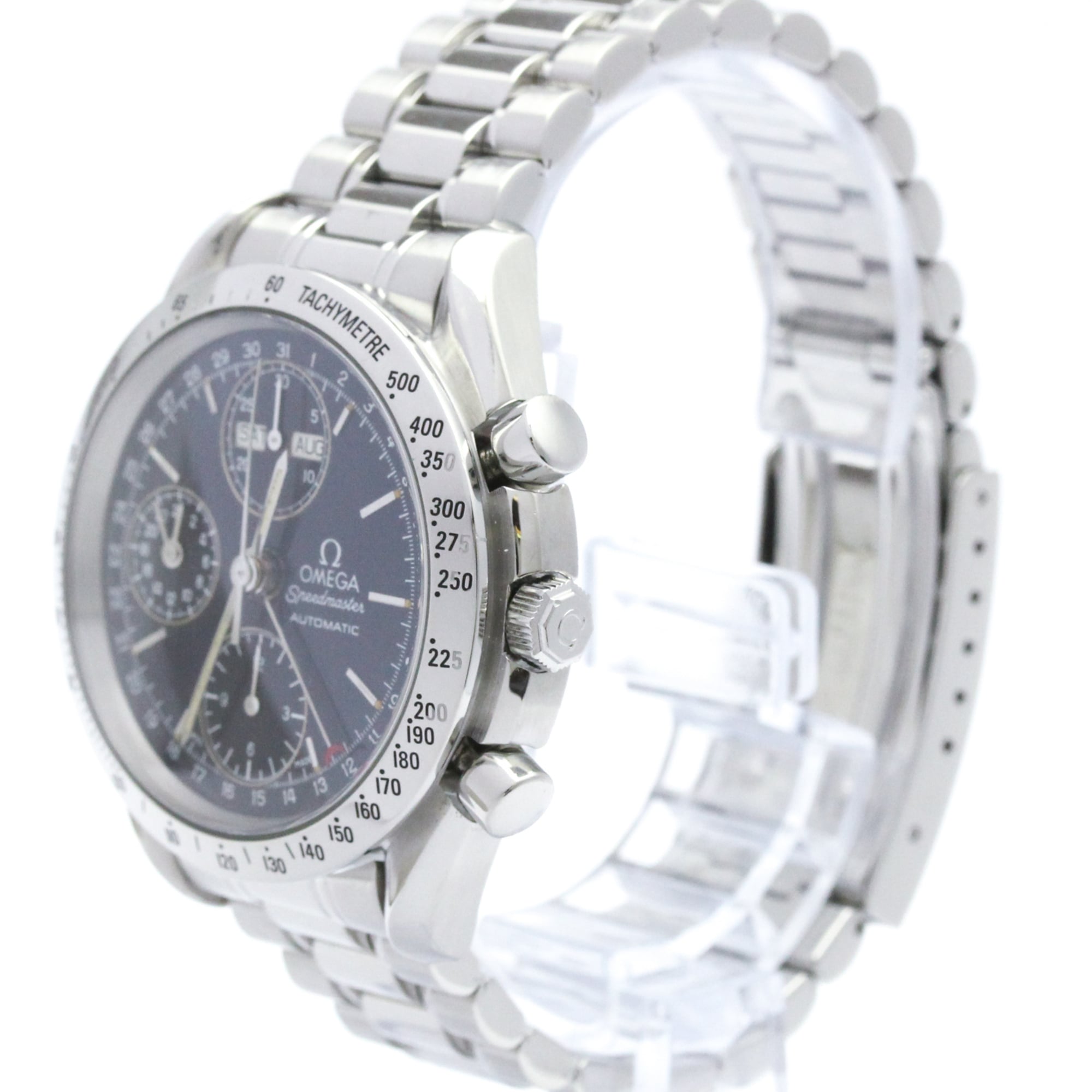 OMEGA Speedmaster Triple Date Steel Automatic Watch 3521.80 Polished — Very Good