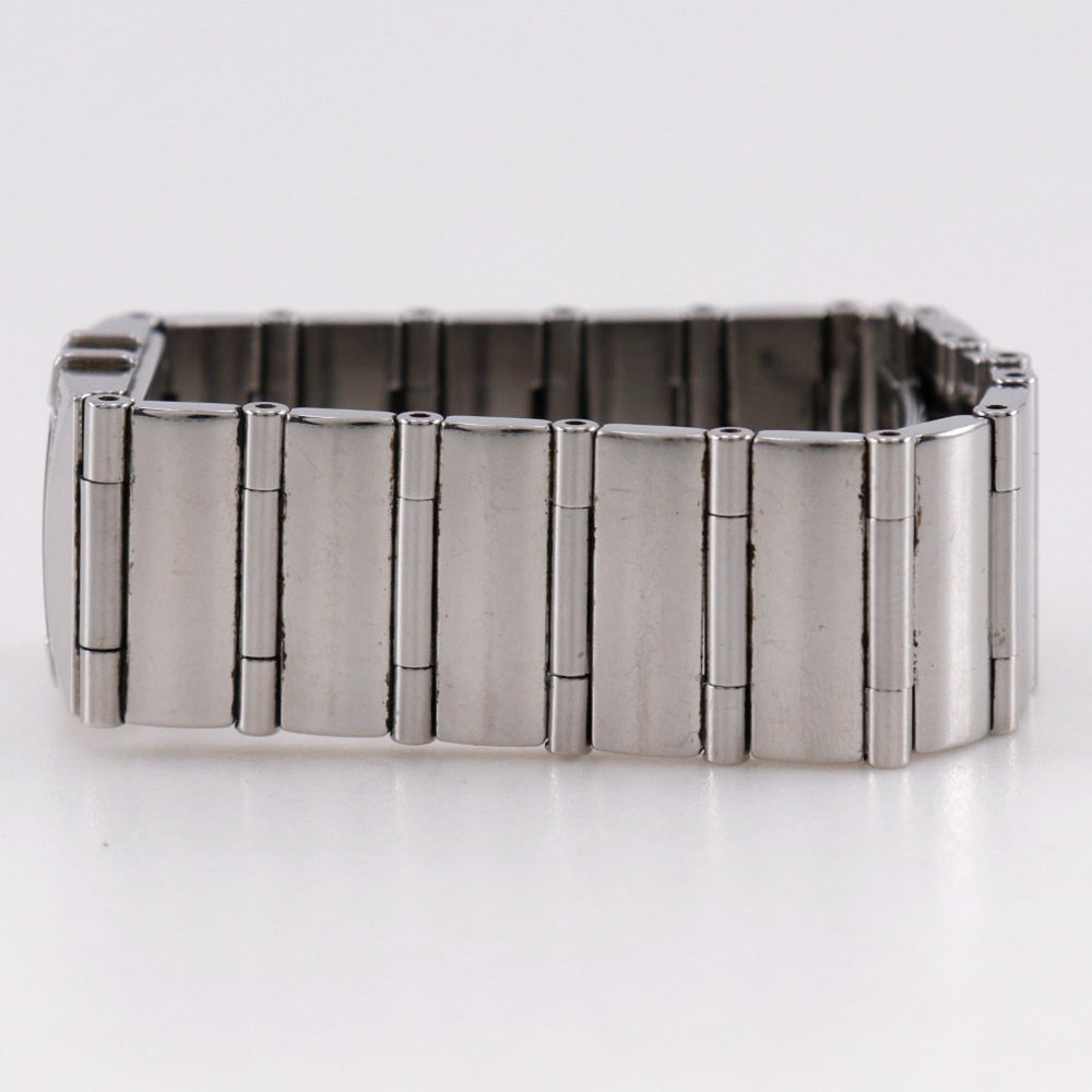 OMEGA Constellation Carree Watch, cal. 1376 1528.46, stainless steel with diamonds, 1998, quartz movement, analog display, black dial, women's — Good