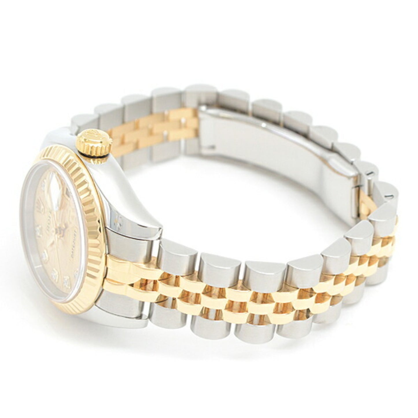 Rolex Watch Ladies Datejust 10P Diamond Automatic Y Series Computer Gold Dial SS x YG ROLEX 179143G