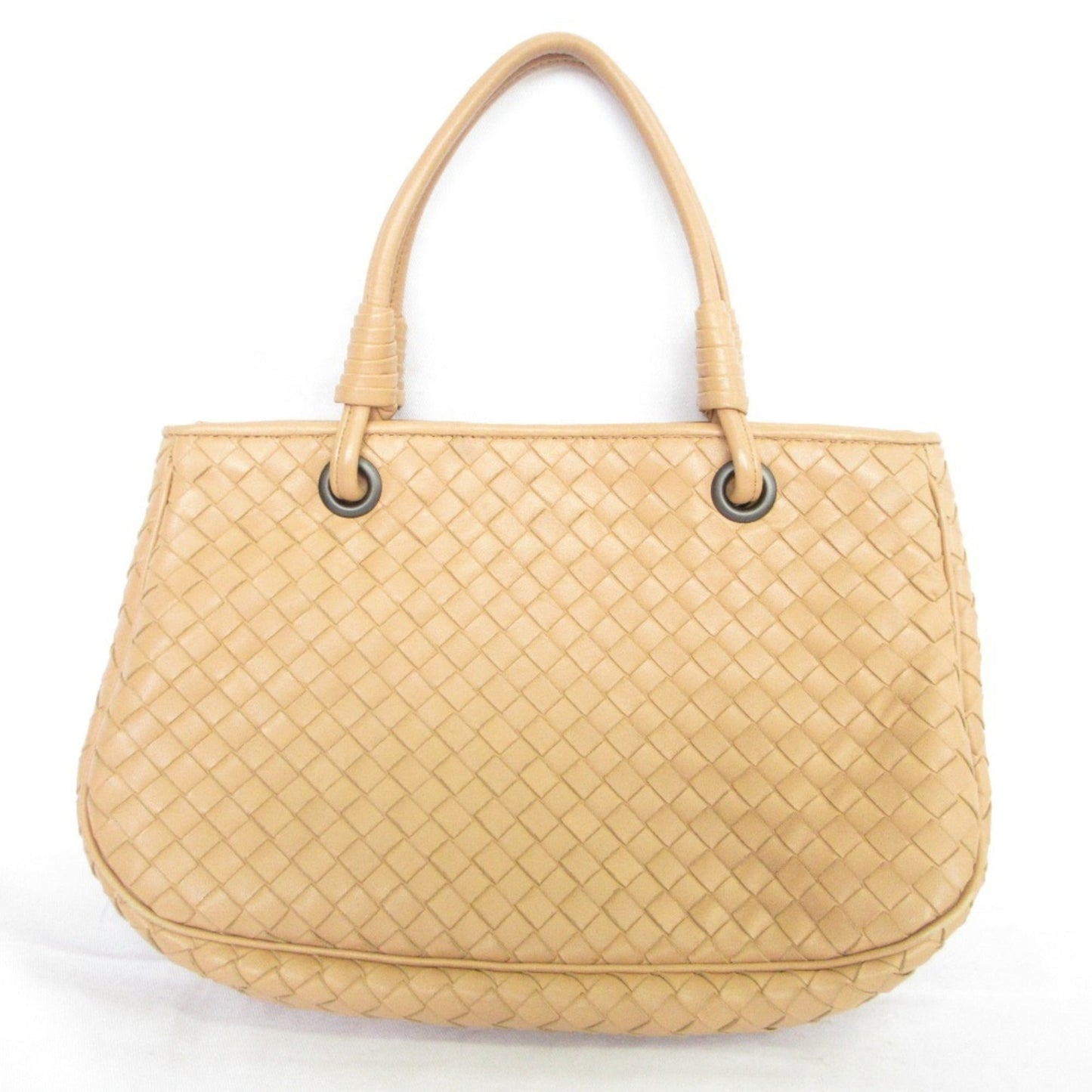 BOTTEGA VENETA Intrecciato Satchel Handbag in Pink Beige for Women