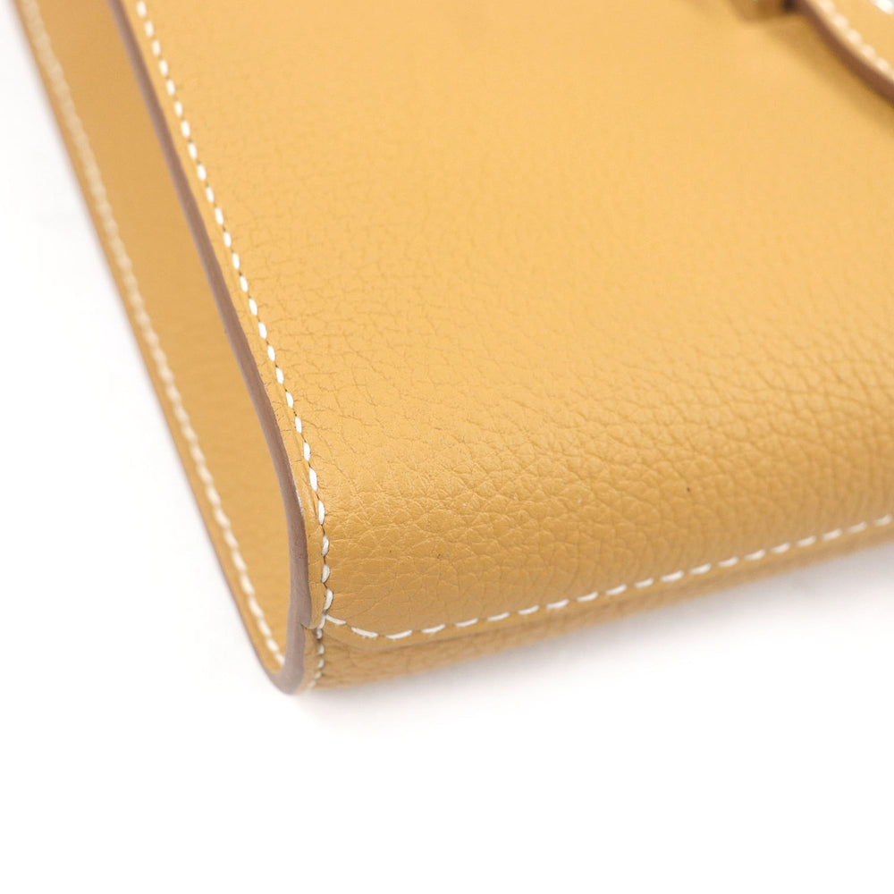 HERMES Sac à Dépêches 21 Togo Leather Shoulder Bag, Natural Sable, W Stamp, with Dust Made in France, Men's — Like New