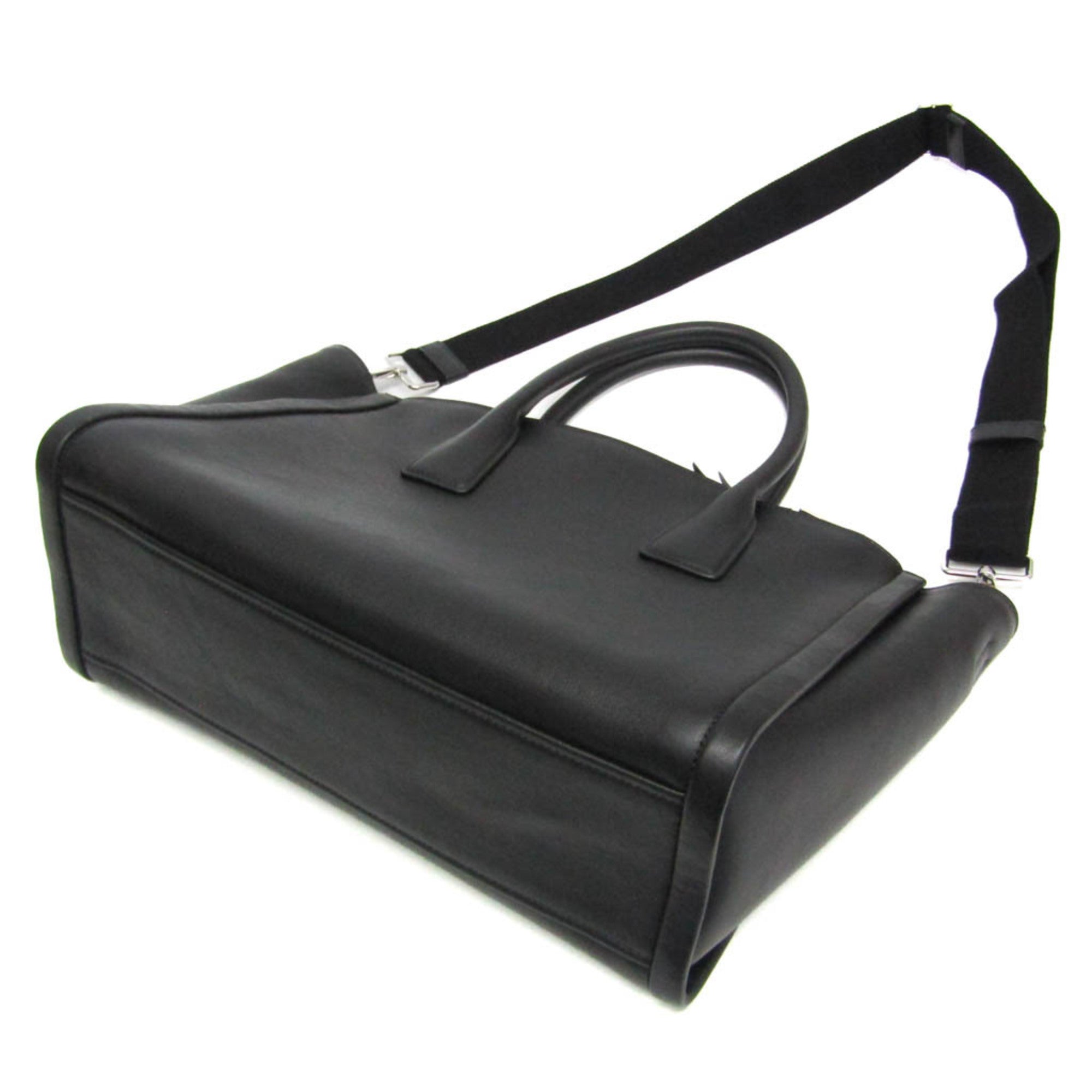 Prada GRACE LUX 1BA183 Women's Leather Shoulder Bag,Tote Bag Black — Like New