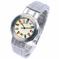 Corum Admiral's Cup Watch 39.610.20V50B Stainless Steel Quartz Analog Display Ivory Dial Admirals Ladies — Very Good