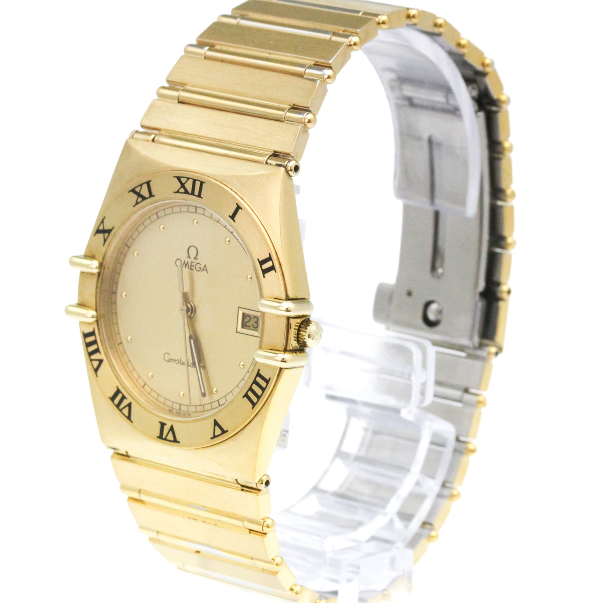 OMEGA Constellation Gold Plated Quartz Mens Watch 396.1076 — Very Good