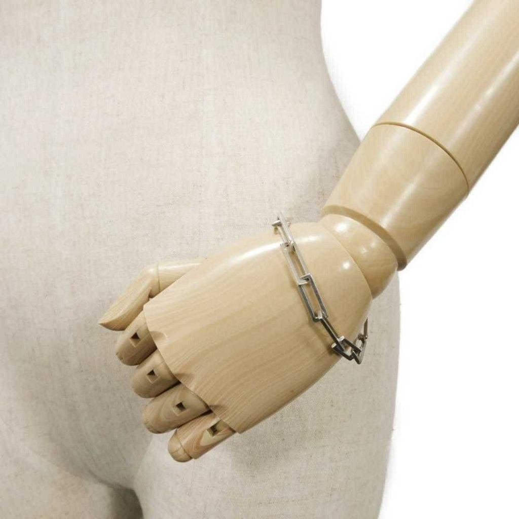 Gucci G Mark Bracelet, Old Square Link Chain, Sterling Silver 925, Men's and Women's