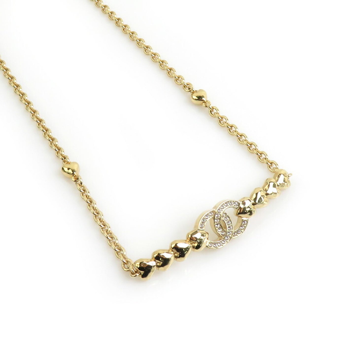 CHANEL Necklace Metal Rhinestone Gold Women's 90019k