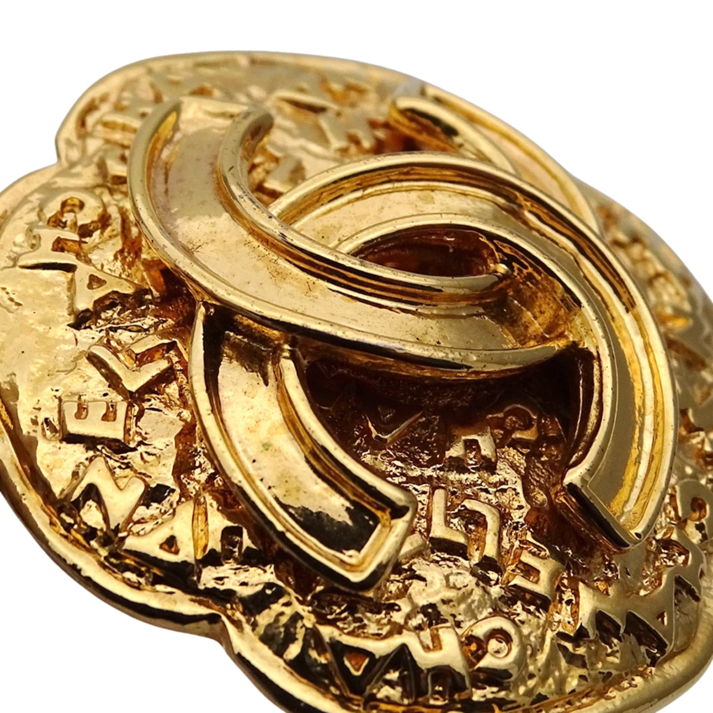 Chanel CHANEL necklace with Coco Mark, women's and men's brand GP gold logo clover pendant