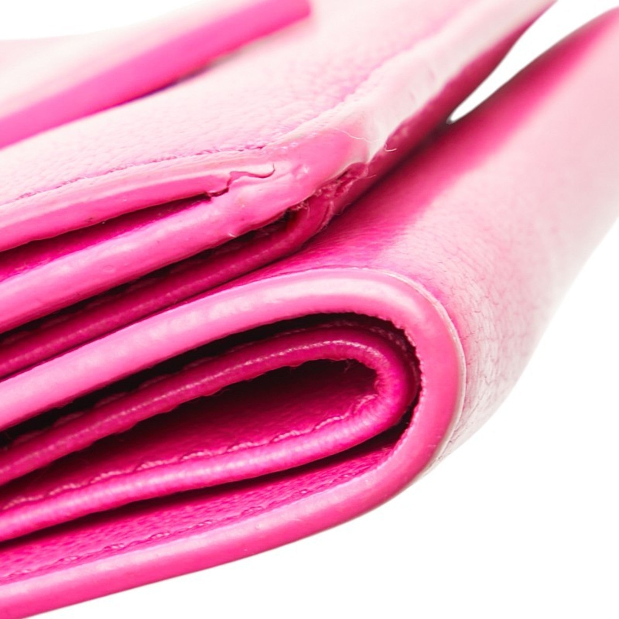 Balenciaga Paper Mini Wallet, Tri-fold Compact 391446, Pink Leather, Women's, BALENCIAGA