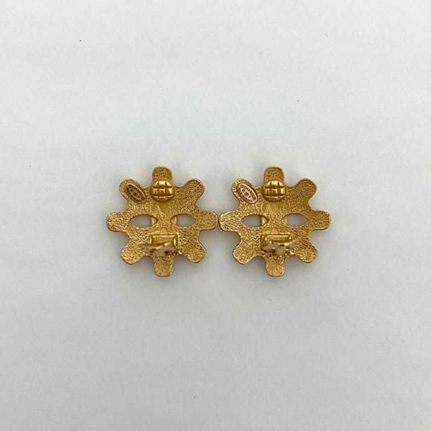 Chanel Earrings f-22316 Gold Coco Mark GP 95 P CHANEL Women's Men's Ear Point Engraved Clip