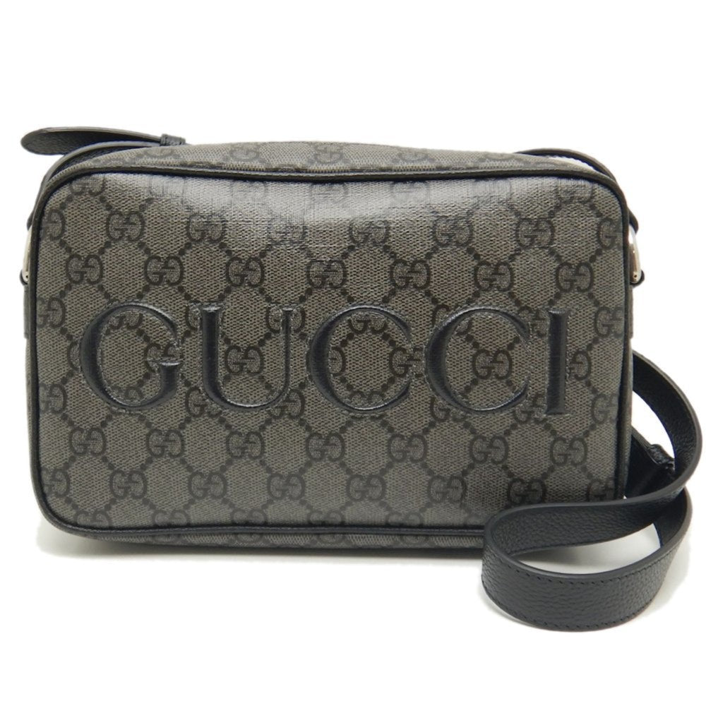 GUCCI Shoulder Bag 768391 GG Supreme Canvas Black 252514 — Like New