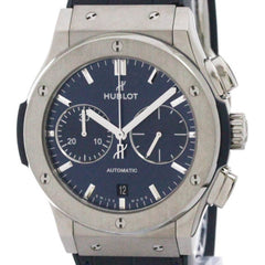 HUBLOT Classic Fusion Titanium Blue Mens Watch 521.NX.7170.LR Polished — Very Good