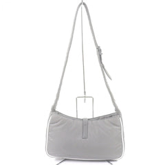 Yves Saint Laurent SAINT LAURENT PARIS 733294 Nylon Cassandra Logo Hardware One-Shoulder Bag, Gray, with Dust Made in Italy, Women's — Like New