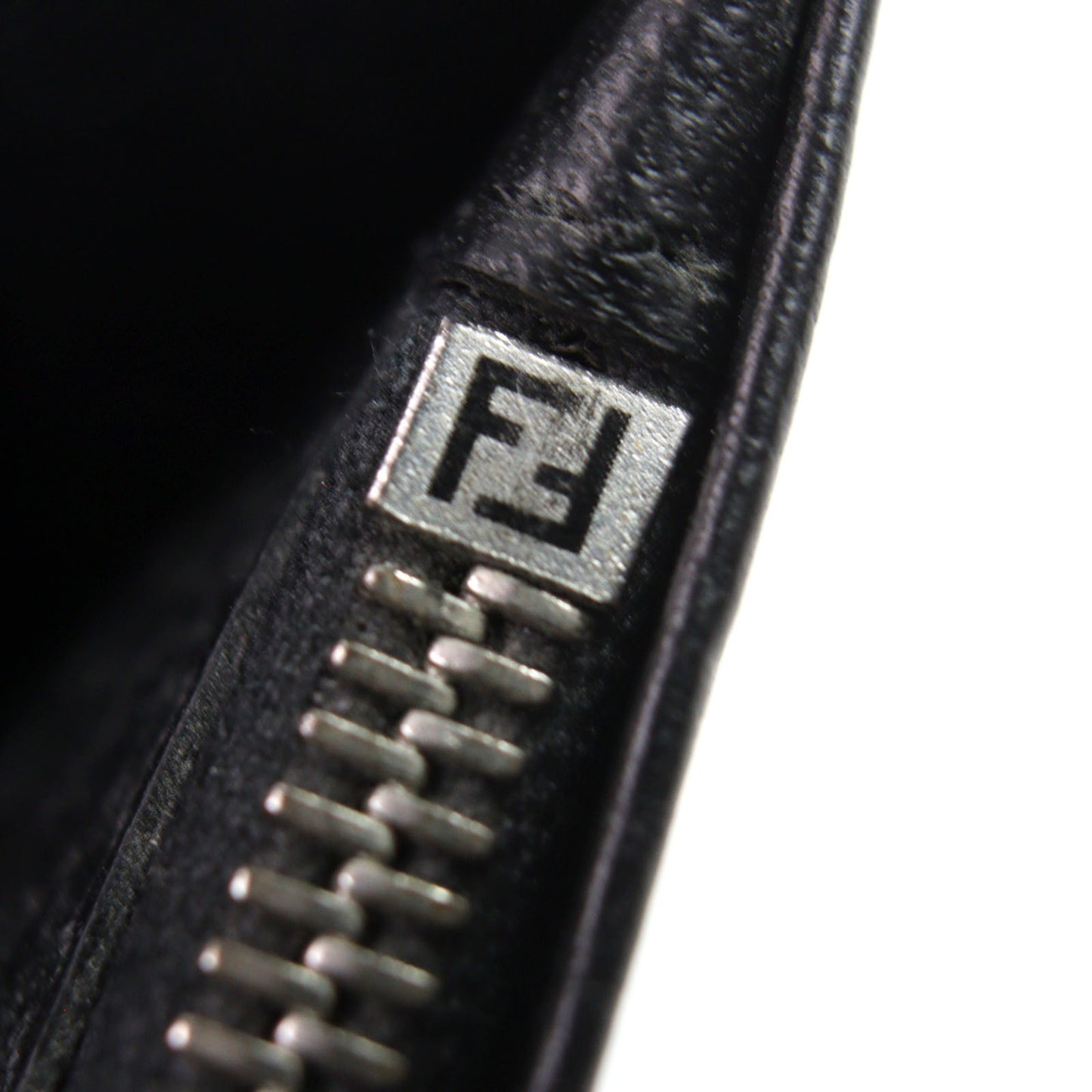 FENDI SELLERIA CUOIO ROMANO Long Wallet in Gray with Hand-Stitched Grained Calfskin, Made Italy, Men's, 7M0186