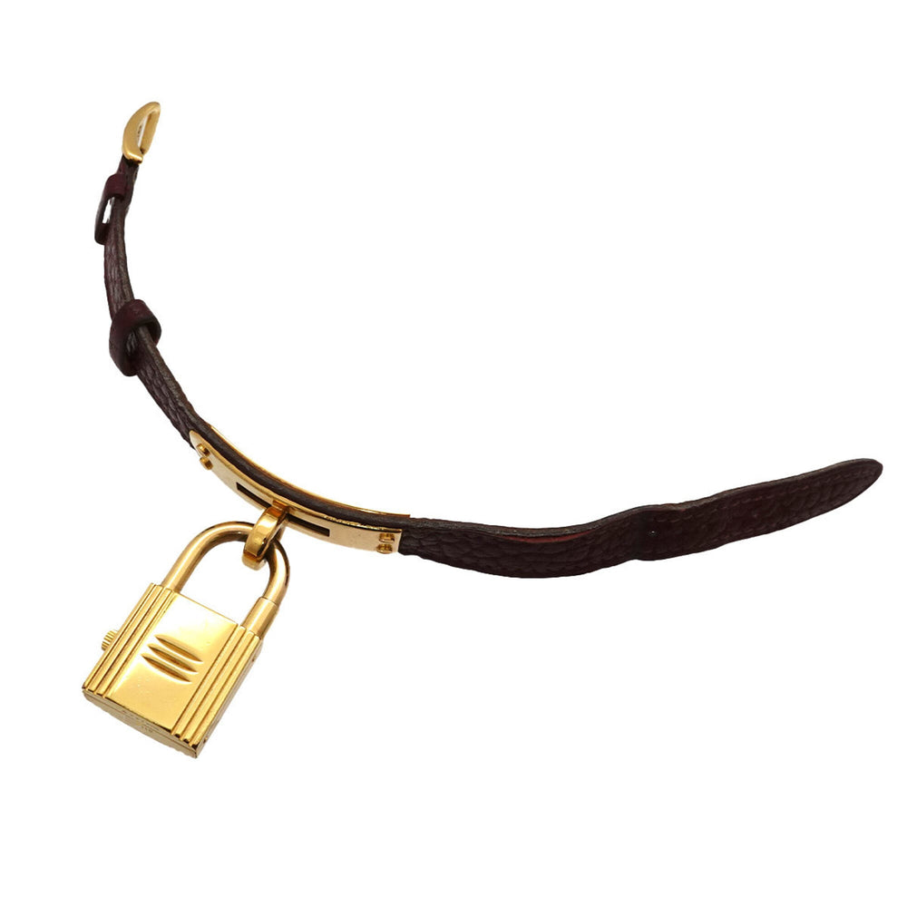 Hermes Kelly Watch, Women's Bordeaux, Quartz with Padlock — Very Good