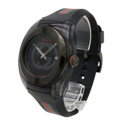 GUCCI Sync Interlocking G Sherry Grey Dial Stainless Steel Rubber Men's Quartz Watch 137.1 YA137107A — Good
