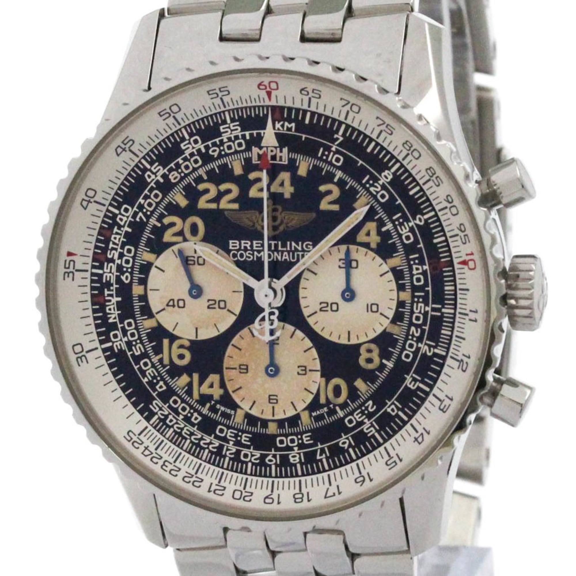 BREITLING Navitimer Cosmonaute Hand-Winding Mens Watch A12023 Polished — Very Good