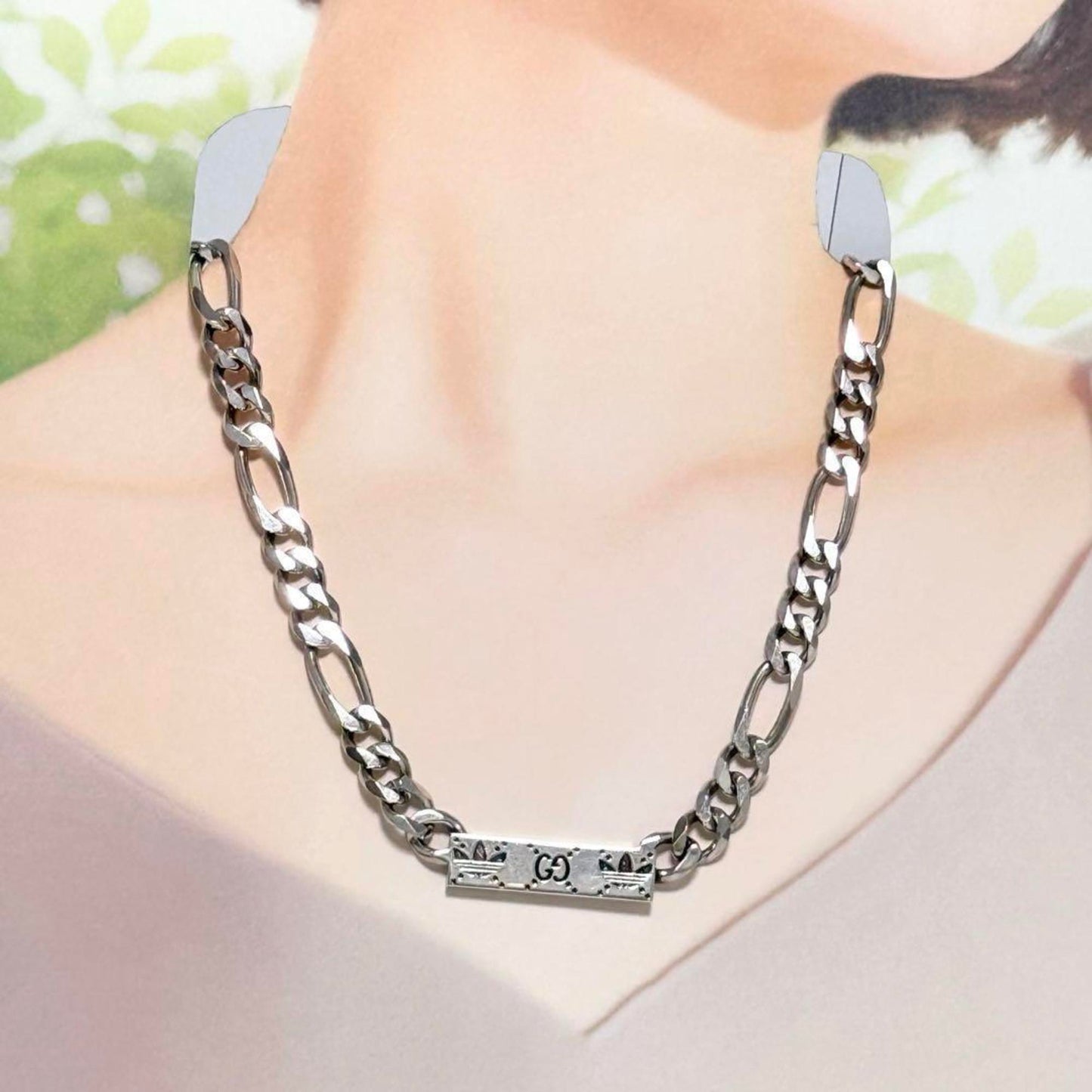 Gucci/Adidas Men's Gourmet Pendant Necklace in Silver