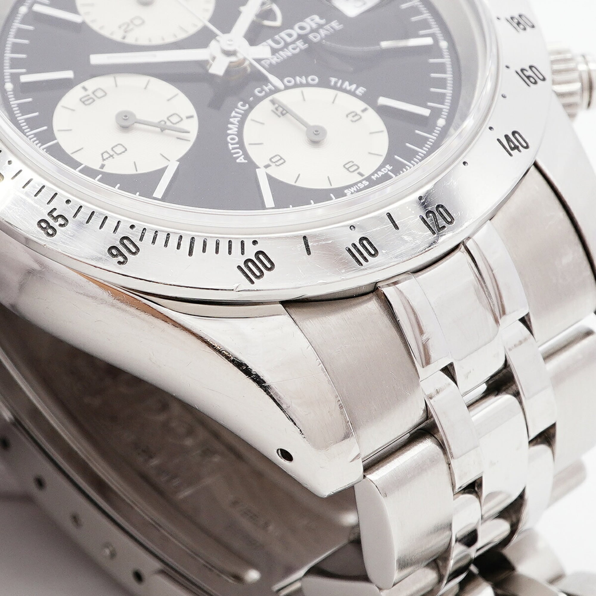 Tudor Prince Date Chronotime 79280P Black Dial Men's Watch — Good