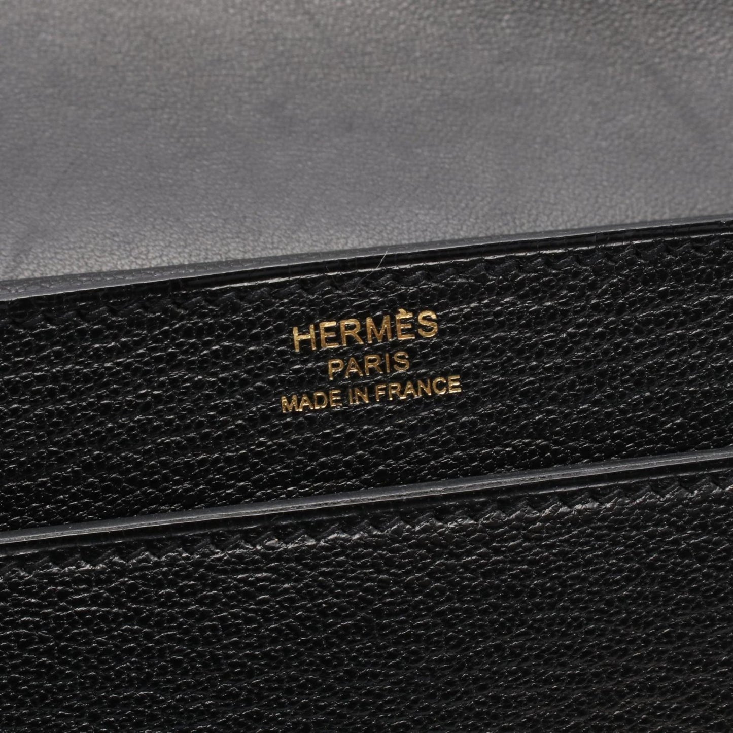 Hermes Hermès Velu second bag/clutch bag, leather Chevre women's, black
