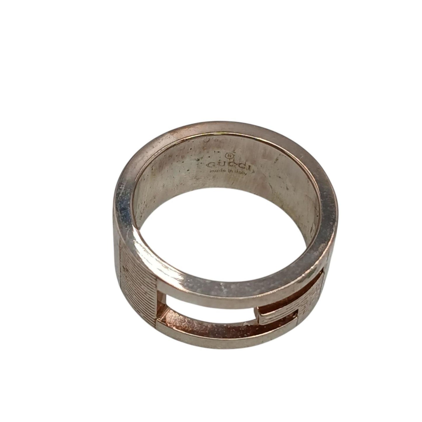 Gucci Branded Regular G Ring, 925 Sterling Silver, Men's