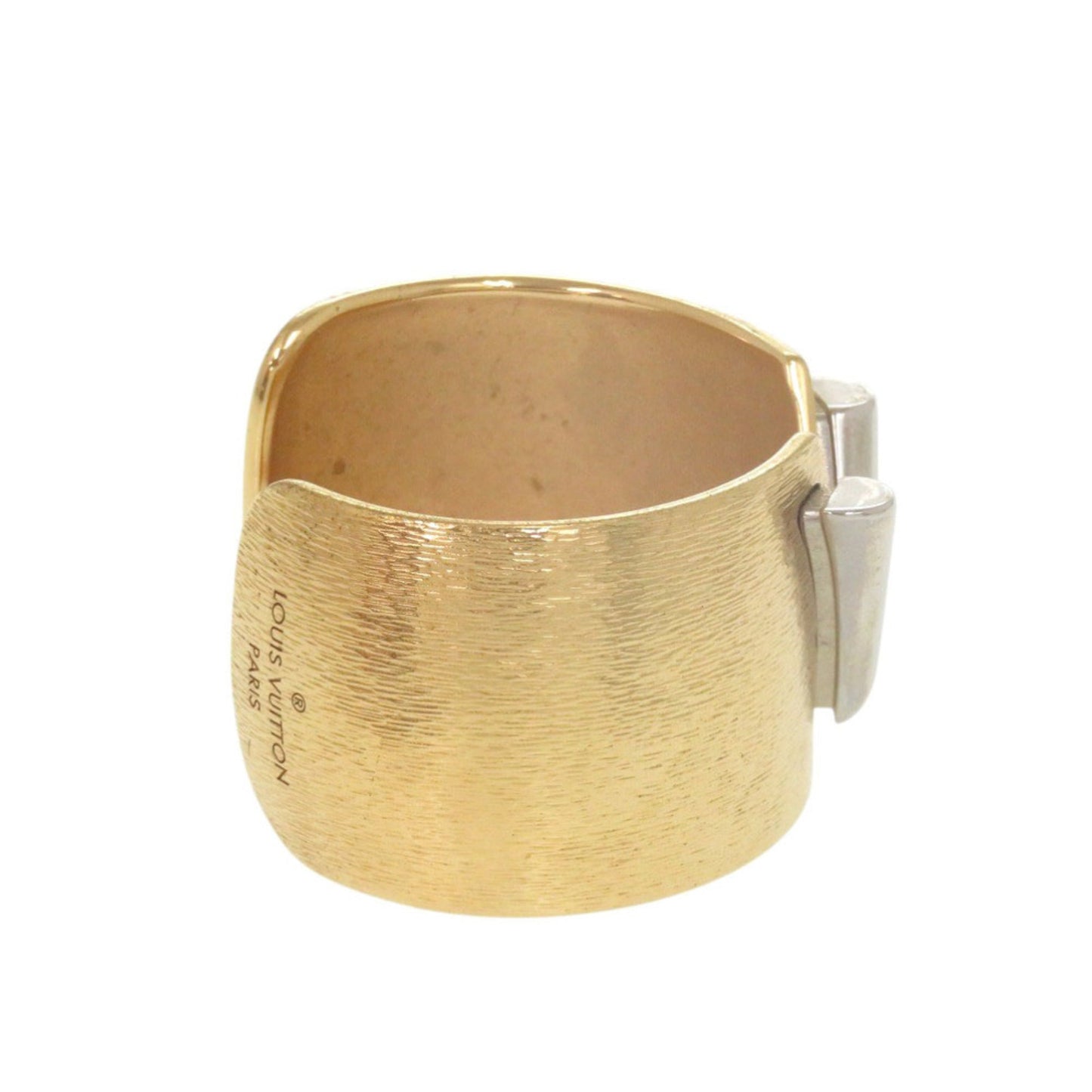 Excellent condition Louis Vuitton Essential V Colorama Cuff Bangle M68031 Metal Gold Bracelet LV 2081 LOUIS VUITTON