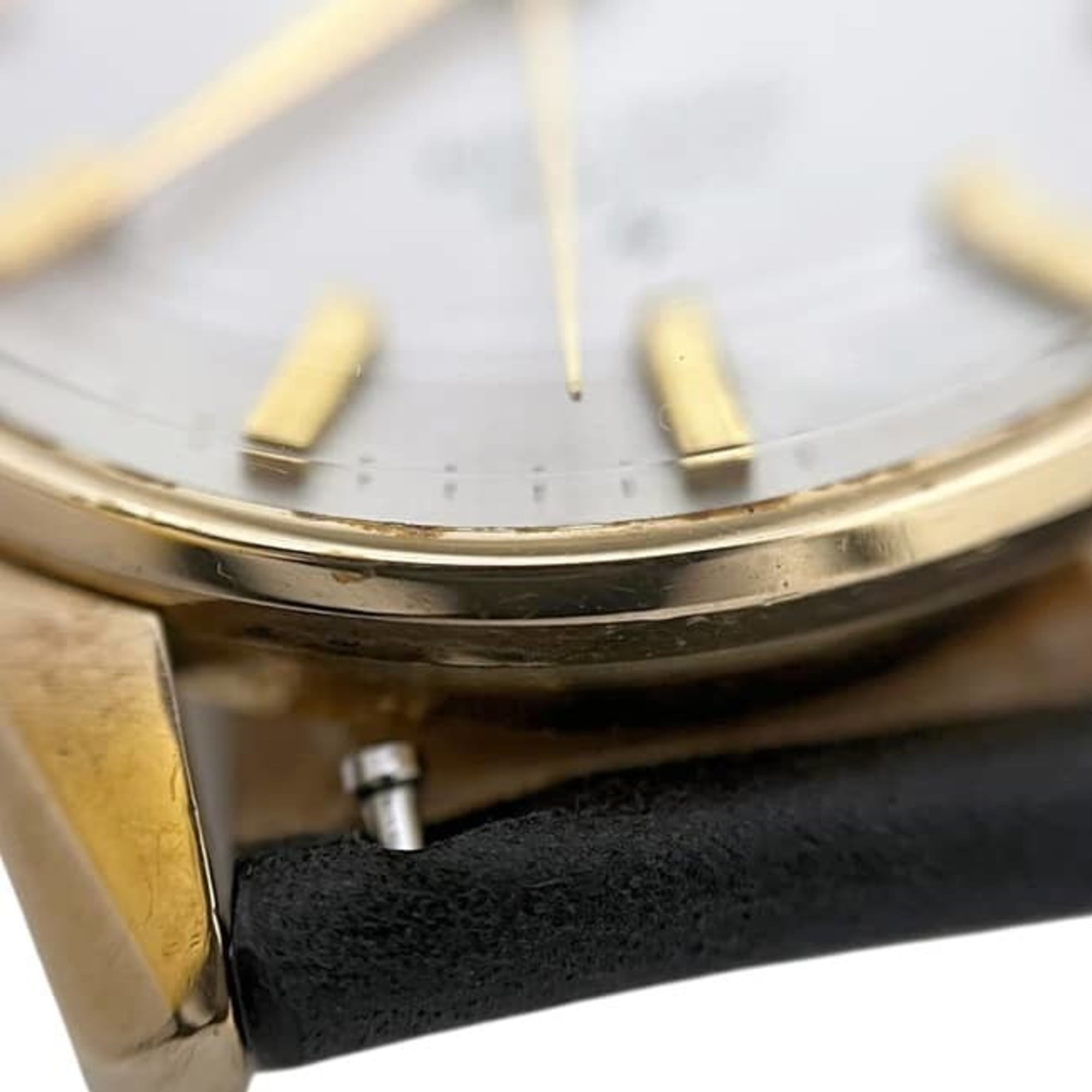 Seiko King Watch, White, Gold, Black, 44-2000, Stainless Steel, Leather Strap, Manual Winding — Good