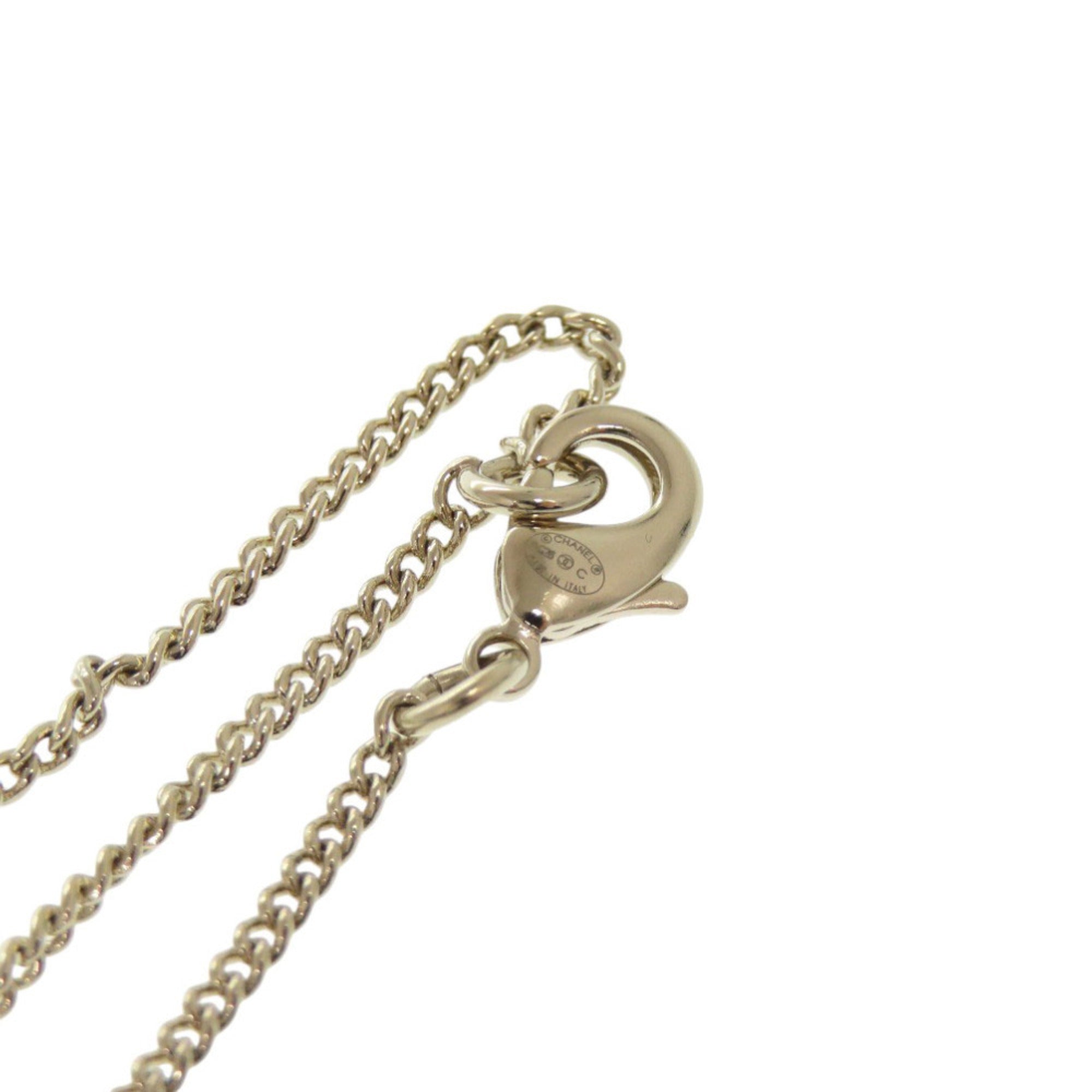 Like new Chanel deer motif GP rhinestone gold necklace 1815CHANEL — Like New