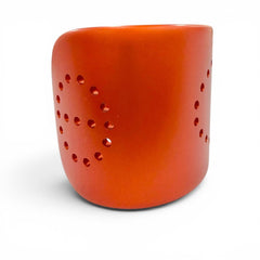 HERMES Evelyne Bangle, Aluminum, H Logo, Chaine d'Ancre Bracelet, Orange, Made in USA, Women's — Like New