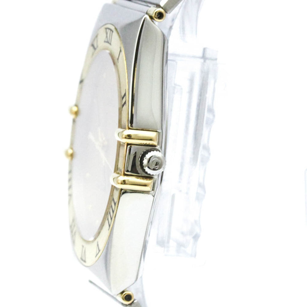 OMEGA Constellation 18K Gold Steel Quartz Mens Watch 396.1080 Polished — Very Good