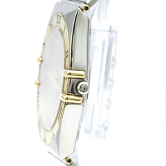 OMEGA Constellation 18K Gold Steel Quartz Mens Watch 396.1080 Polished — Very Good