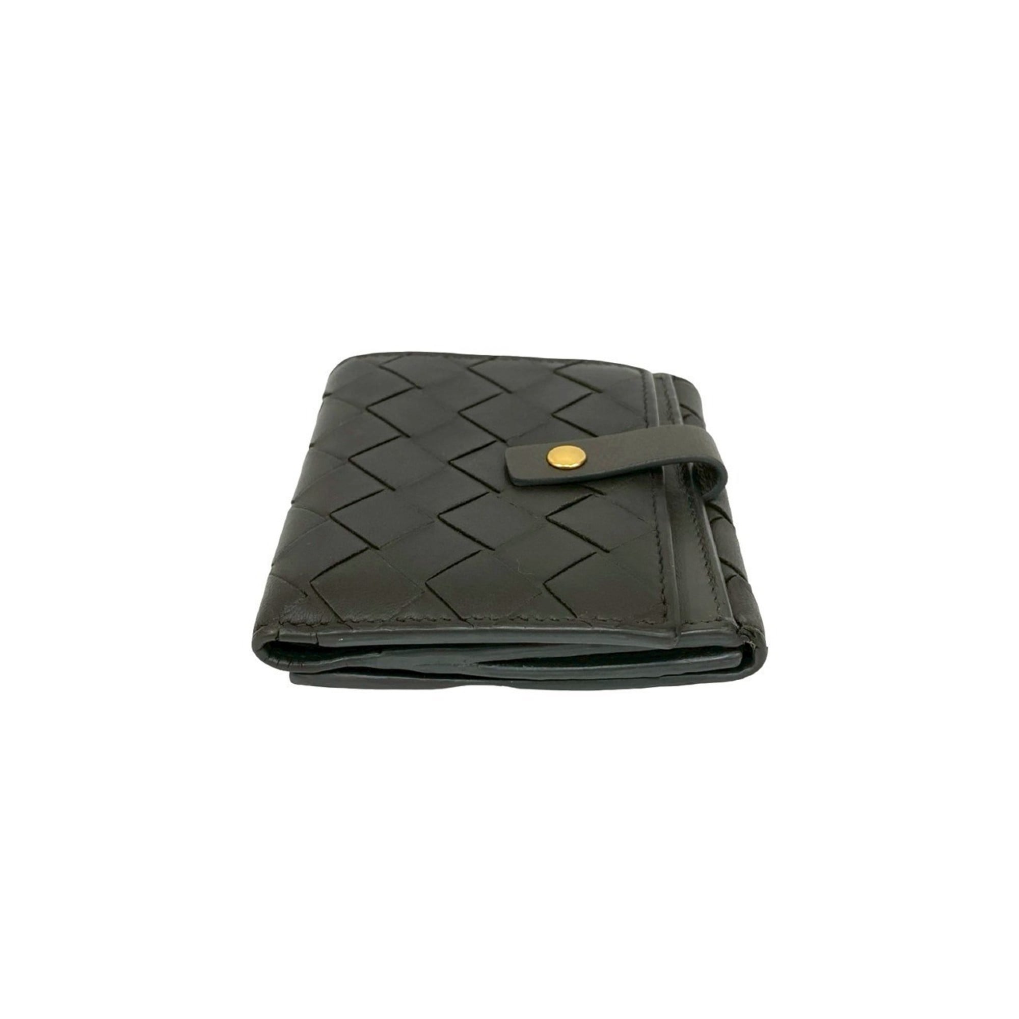 BOTTEGA VENETA Intrecciato Leather Bifold Wallet with Card Case, Gray, 20650