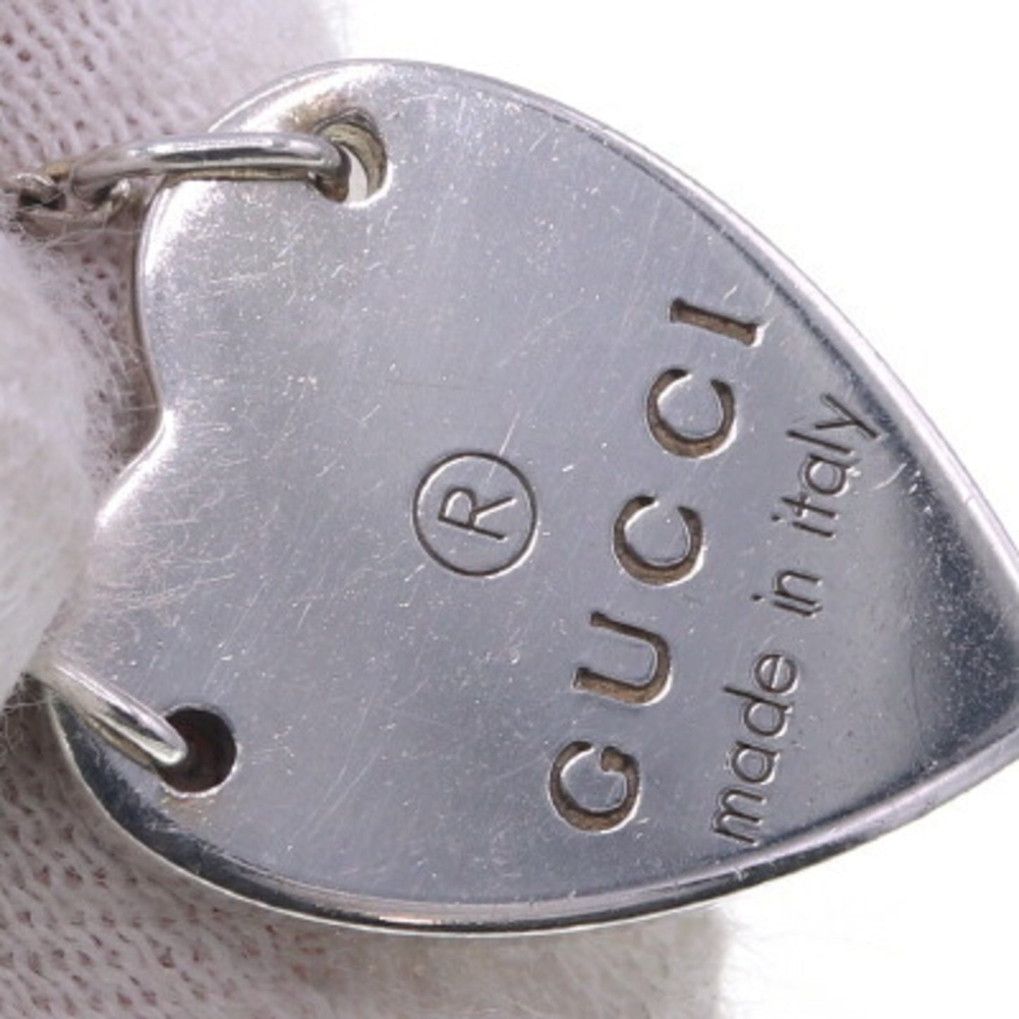 Gucci Necklace Heart Motif 223512 SV Sterling Silver 925 Pendant Women's GUCCI