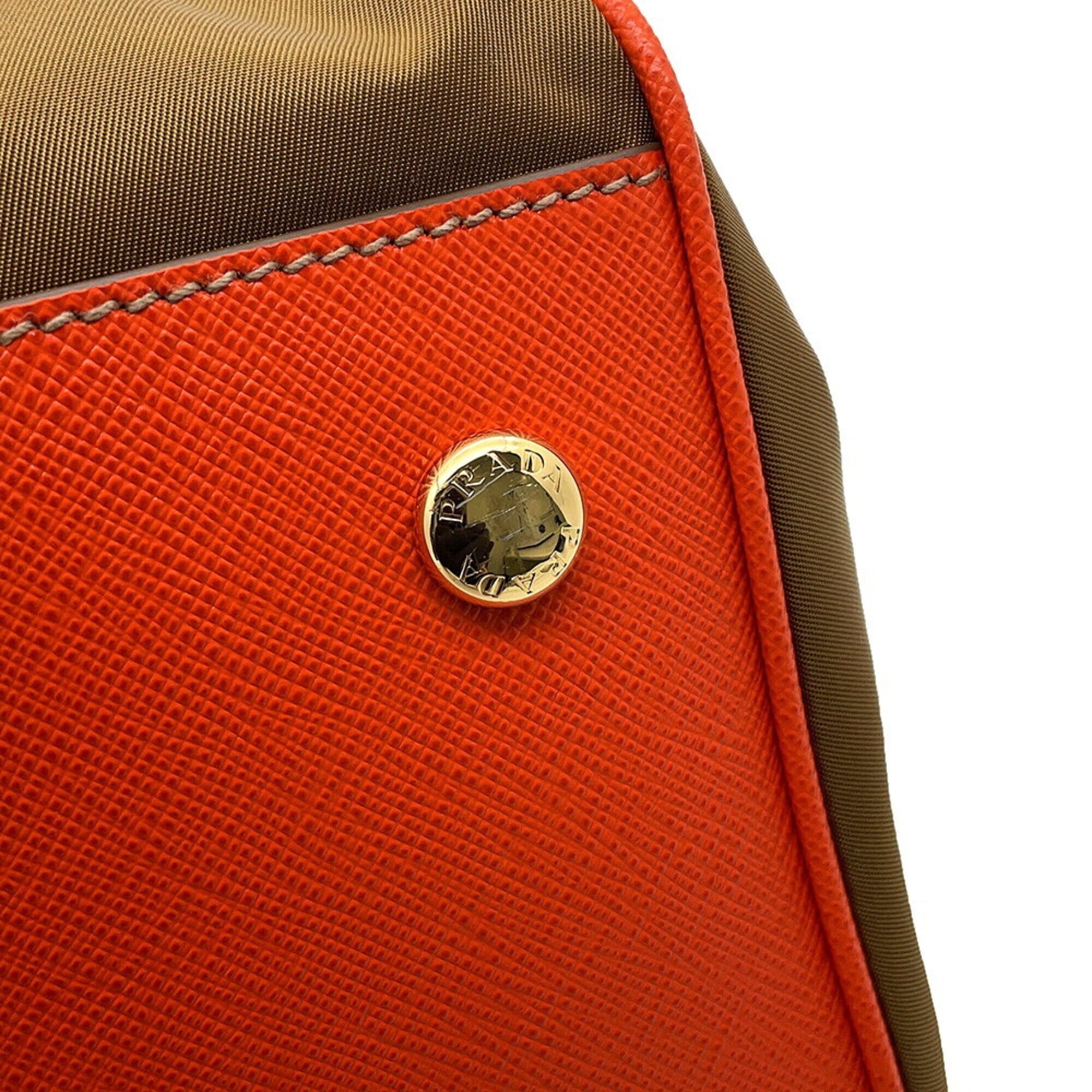 Prada Triangle Handbag, Nylon Leather, PRADA 2-way Shoulder Bag — Like New