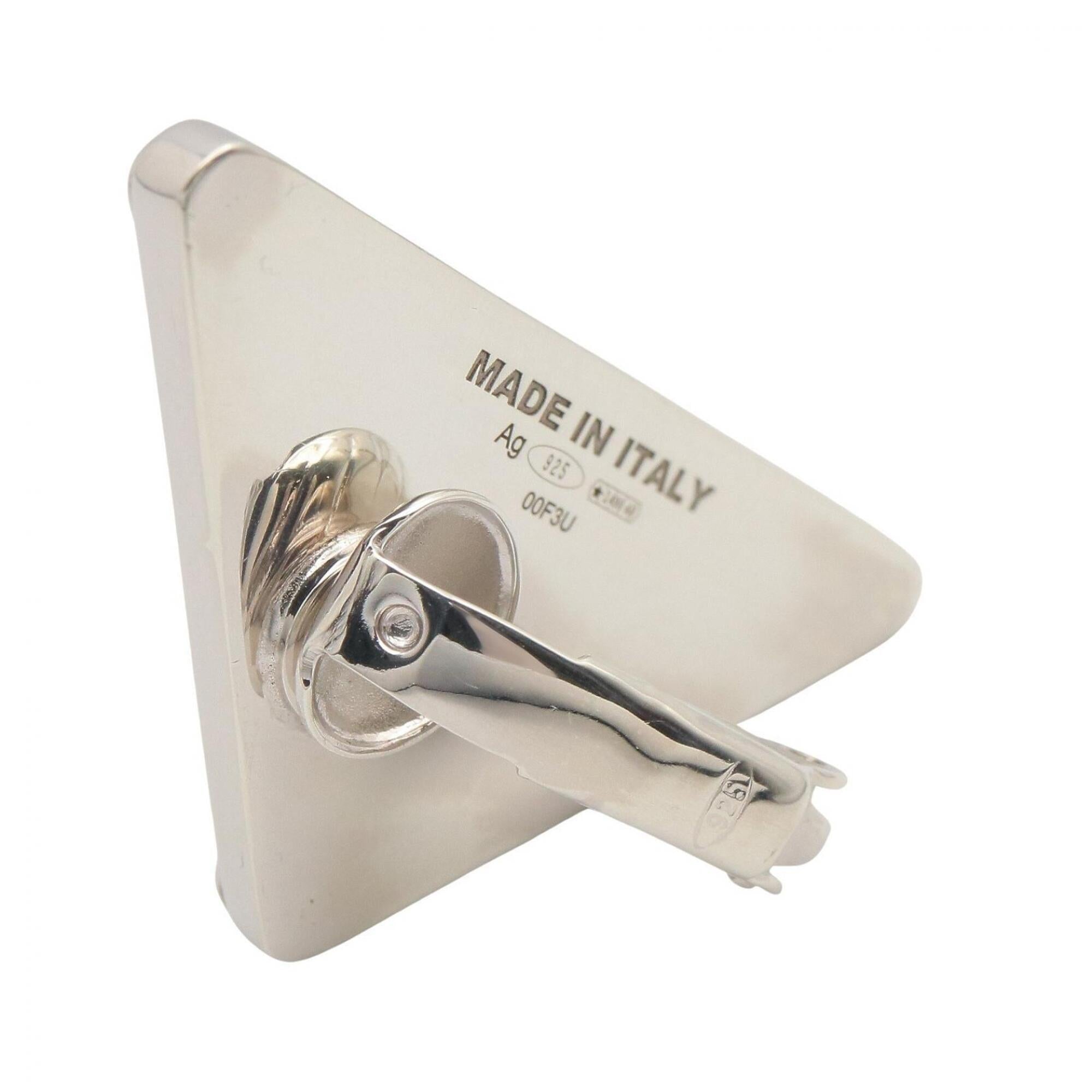 Prada PRADA 1JO722 SV925 Right Earring Jewelry Silver 925 Men's Women's Yellow — New - Store Return