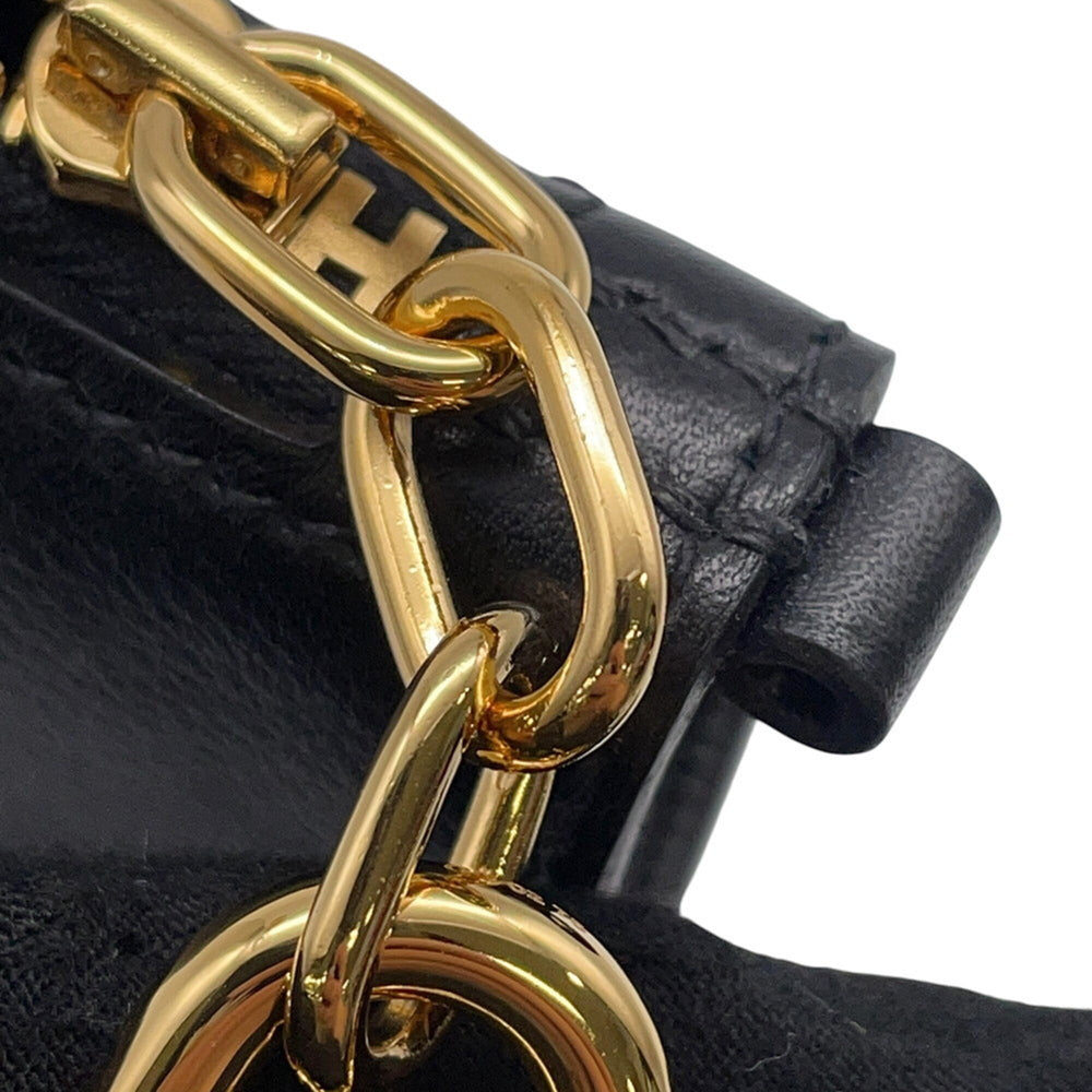 Hermes Shoulder Wallet Zip En Go To Chaine d'Ancre Black Evergrain K Stamp Handbag Pouch HERMES — Like New