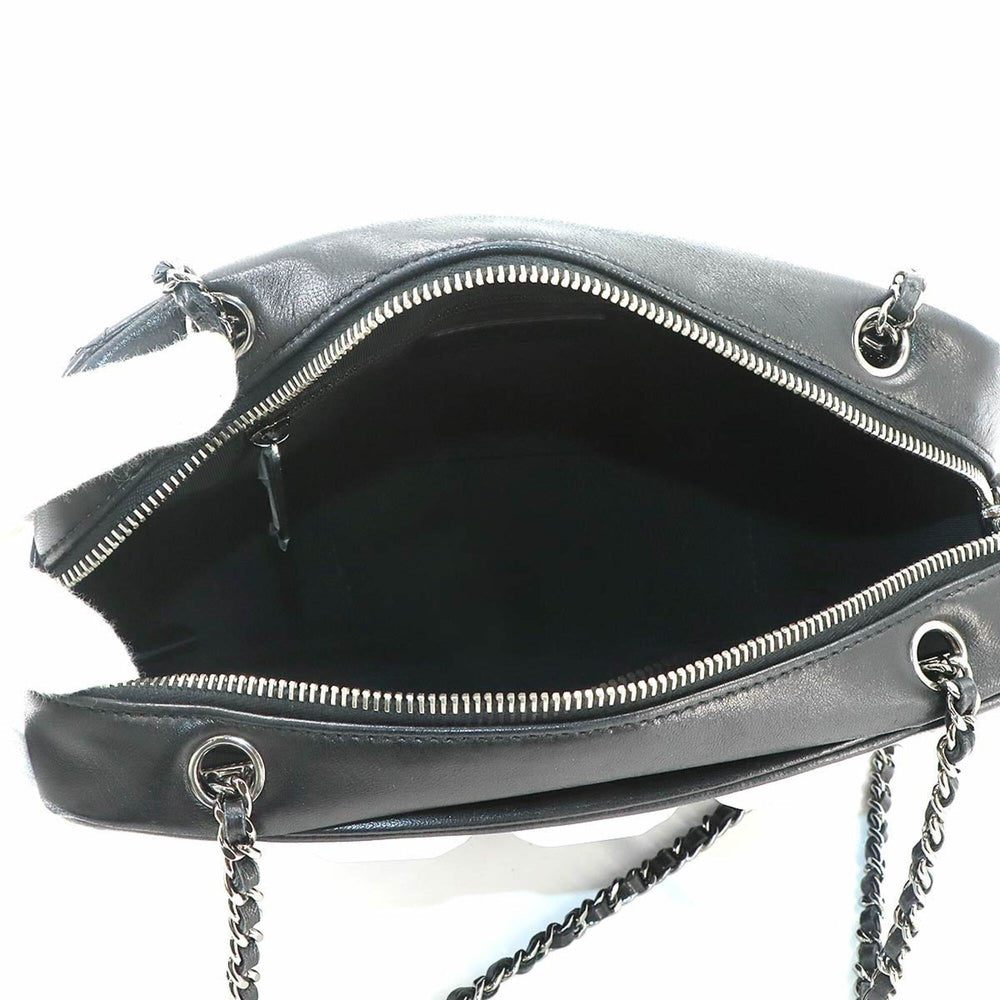 Chanel Matelassé Camera Handbag, Chain Shoulder Lambskin and Plastic, Black — Like New