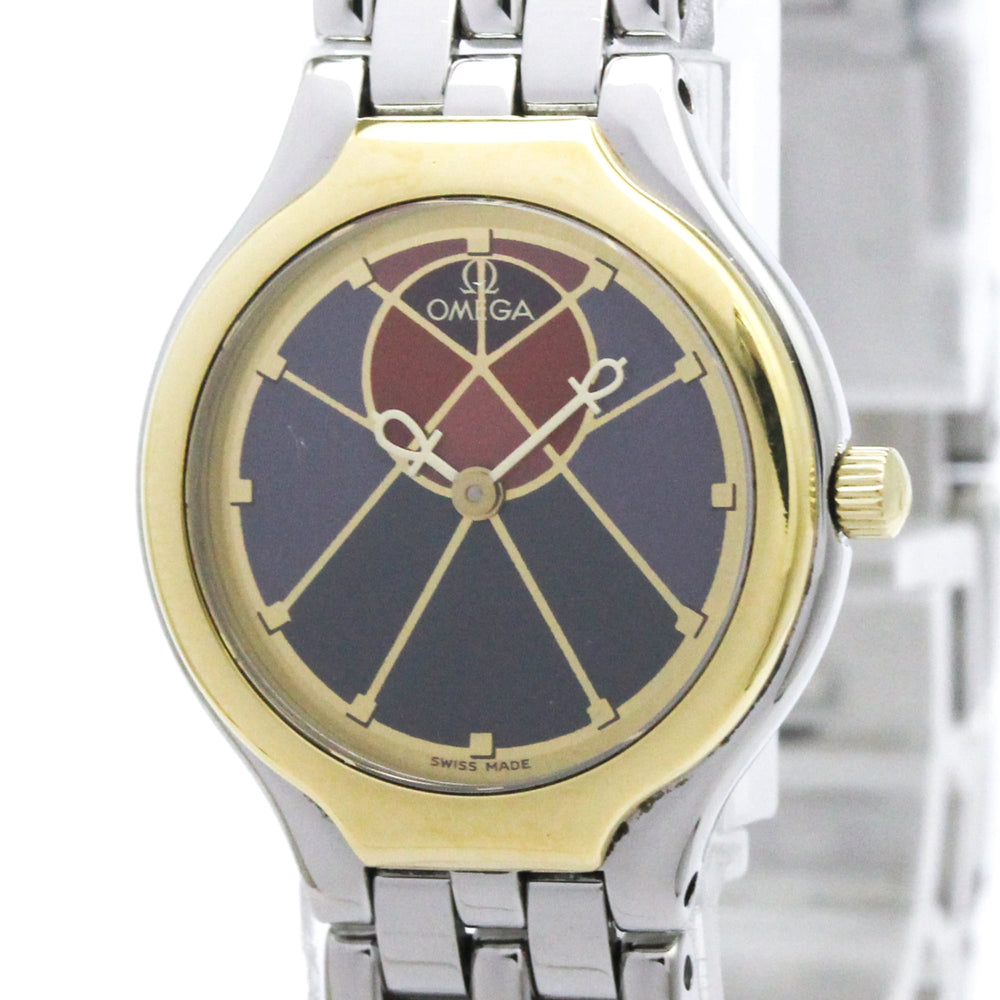 OMEGA De Ville Symbol K18 Gold Stainless Steel Ladies Watch 595.0101 Polished — Very Good