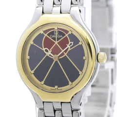 OMEGA De Ville Symbol K18 Gold Stainless Steel Ladies Watch 595.0101 Polished — Very Good