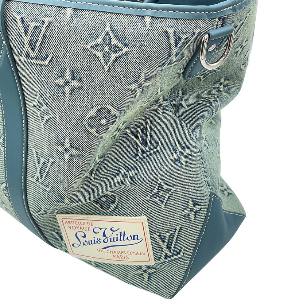 Louis Vuitton Monogram Washed Denim Weekend Tote NM M22537 2023 Men's Bag Handbag LOUIS VUITTON — Like New