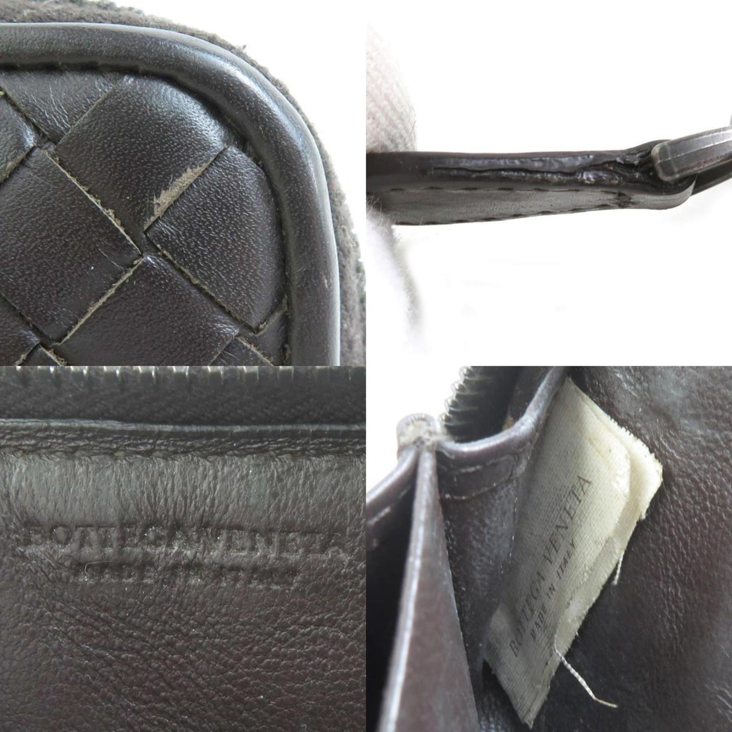 Bottega Veneta Men's Intrecciato Leather Wallet/Coin Case, Dark Brown, e61040a