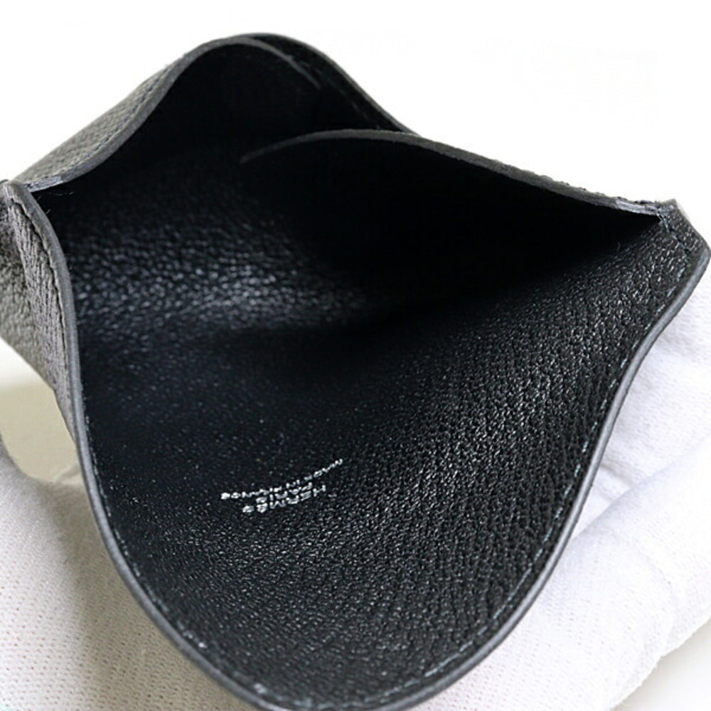 Hermes HERMES Pouch "Envelope" MM Card Case Chevre Mysore H032790CA89 Black — Like New