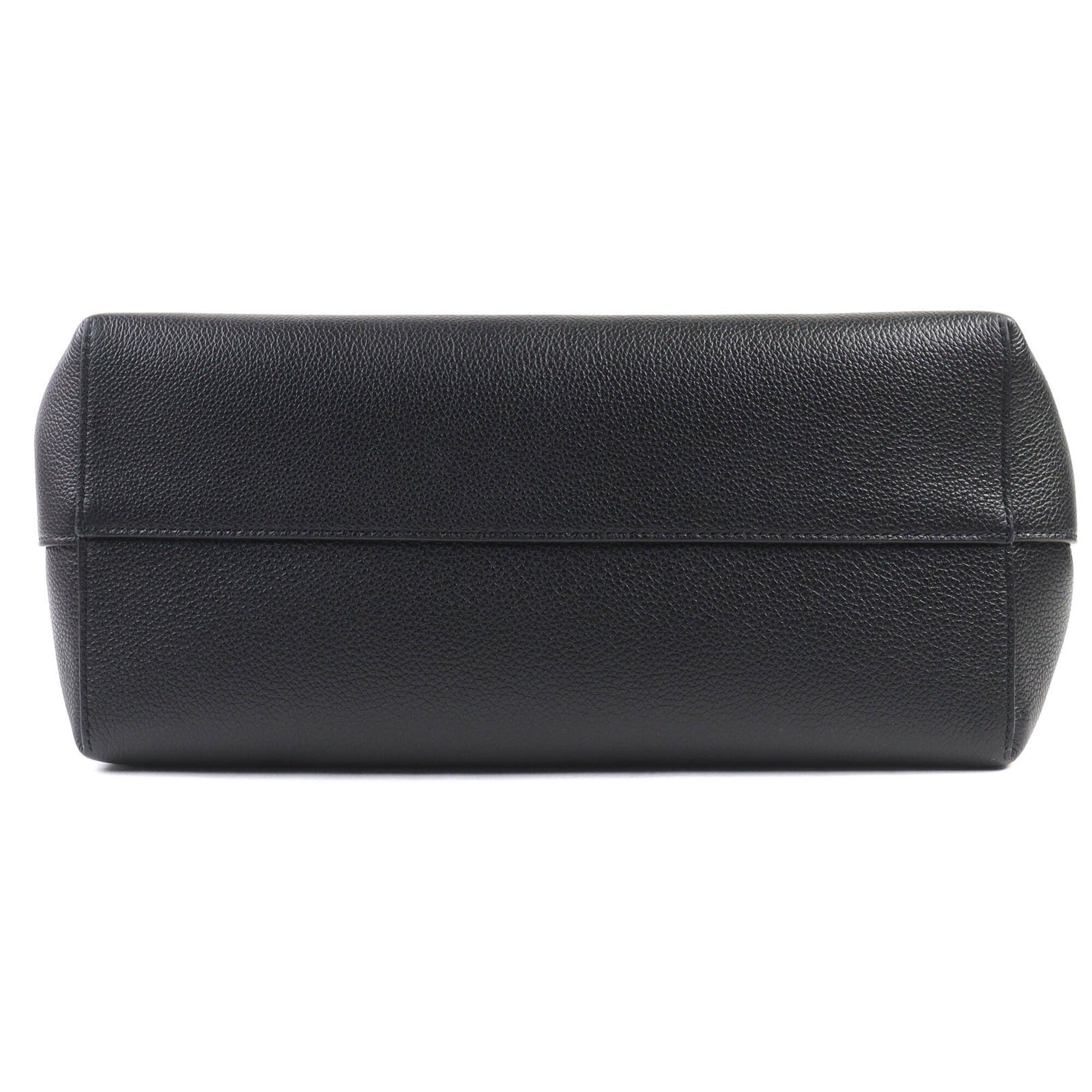 CELINE 11685 Cabas Anais Triomphe Medium Leather Tote Bag (Can be carried on the shoulder) Black, Made in Italy, Women's — Like New