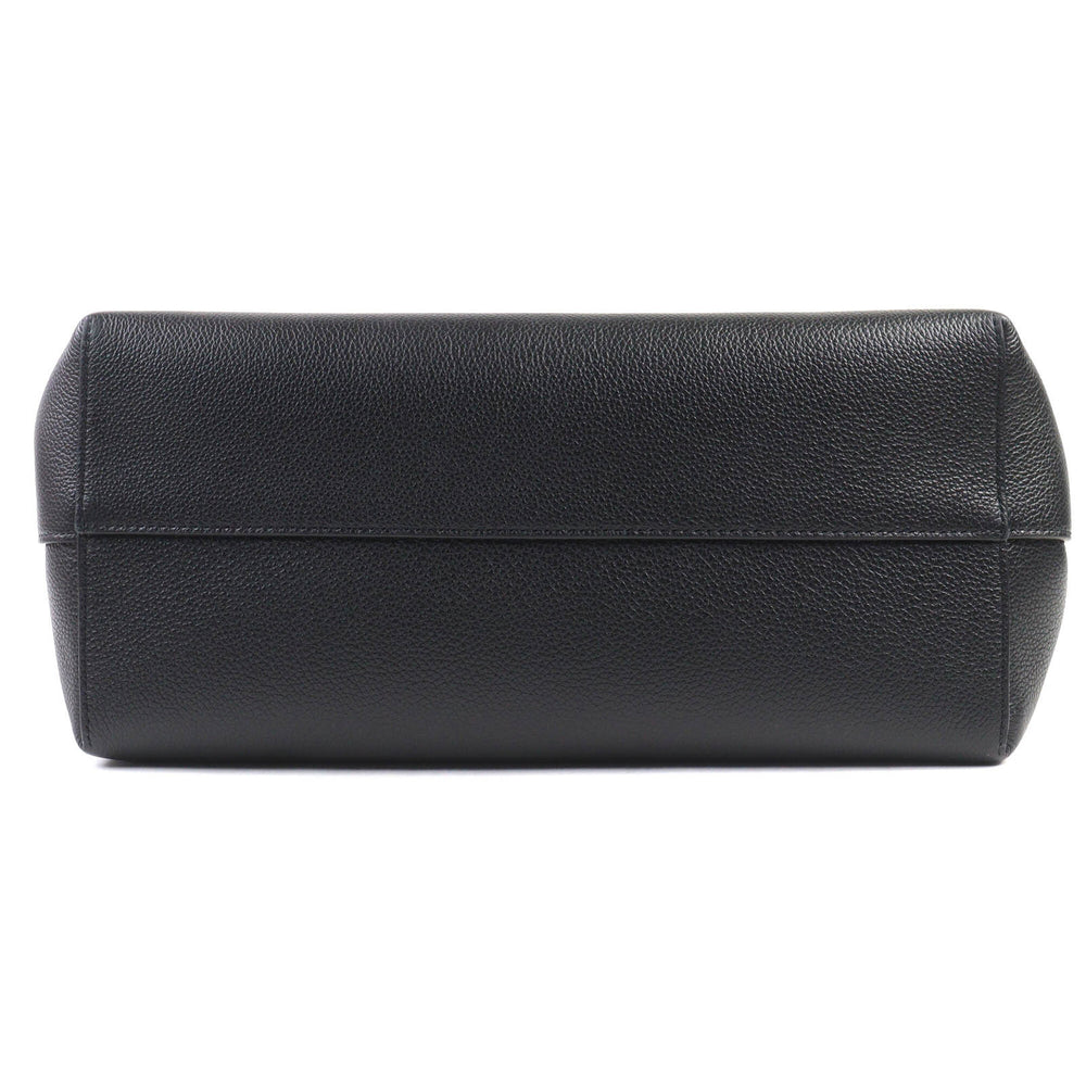 CELINE 11685 Cabas Anais Triomphe Medium Leather Tote Bag (Can be carried on the shoulder) Black, Made in Italy, Women's — Like New