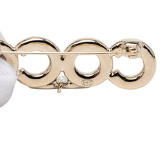Chanel Coco Mark Brooch B21P Gold Plated Faux Pearl Women's CHANEL — Like New